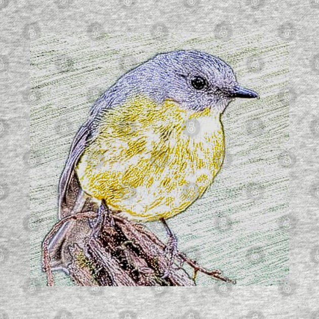 Eastern Yellow Robin by Glenn Landas Digital Art